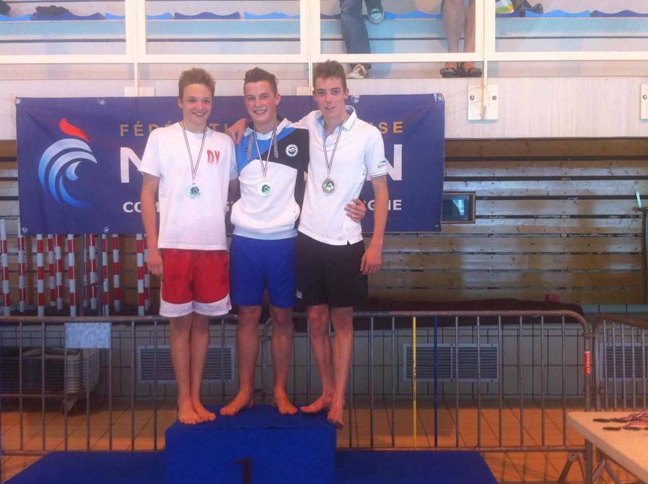 Podium 1500 nage libre